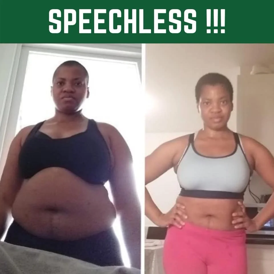 Before and after full body transformation